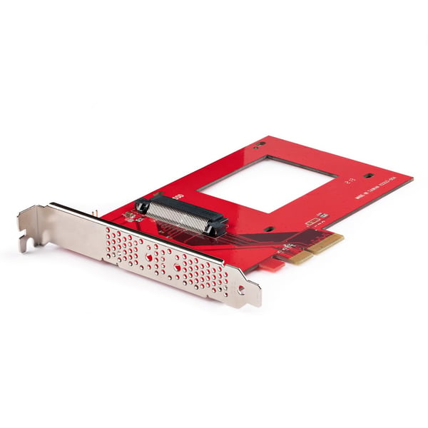 StarTech.com U.3 till PCIe-kortadapter, PCIe 4.0 x4-adapter för 2,5-tums U.3 NVMe SSD-enheter, SFF-TA-1001 PCI Express-tilläggskort för stationära datorer/servrar, TAA-kompatibel - OS-oberoende