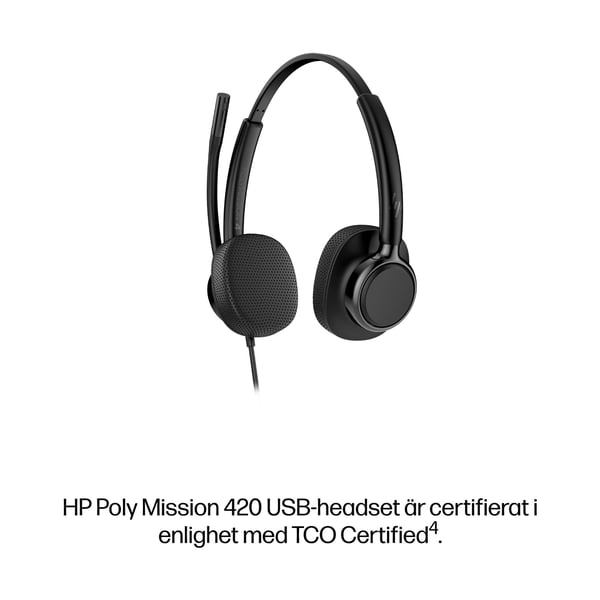 HP Poly Mission 420 trådat USB-stereoheadset