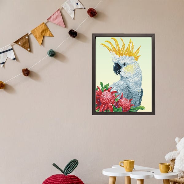Diamond Dotz White Cockatoo & Waratahs