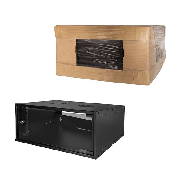 LogiLink W04C55B stativ 4U Vægmonteret stativ Sort