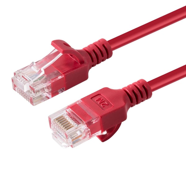 Microconnect V-UTP6A01R-SLIM verkkokaapeli Punainen 1 m Cat6a U/UTP (UTP)