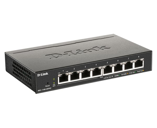 D-Link DGS 1100-08PV2 - Switch - Smart - 8 x 10/100/1000 (PoE)