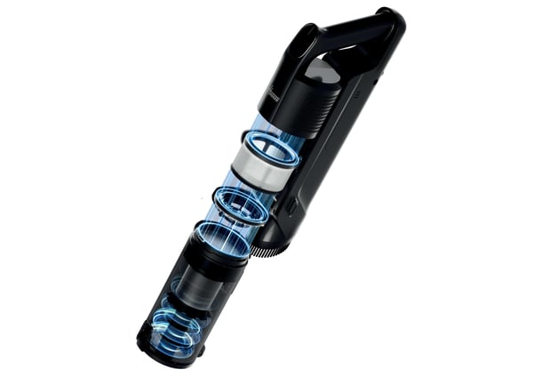 Hoover HF350HP 011 2-i-1 stangstøvsuger Batteri Dry HEPA Poseløs 0,7 L 400 W Sort, Sølv 2,5 At