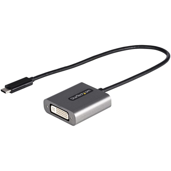 StarTech.com USB C- till DVI-adapter - 1920x1200p USB-C till DVI-D-dongel - USB Typ C till DVI-skärm/-monitor - Videokonverterare - Fungerar med TB3 - 30 cm ansluten kabel - Uppgraderad version av CDP2DVI