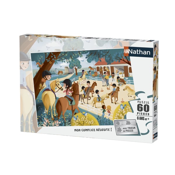 Nathan Puzzle Bienvenue al centro ecuestre 60 piezas, 86626