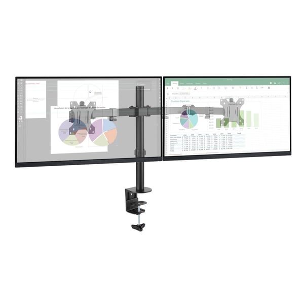 Techly ICA-LCD 582-D skærmbeslag og -stativer 81,3 cm (32") Skrivebord Sort
