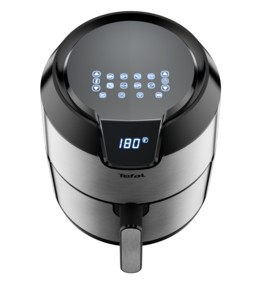 Tefal Easy Fry EY401D Yksi 4,2 L Erillinen 1500 W Kuumakiertoilmakypsennin Musta, Ruostumaton teräs