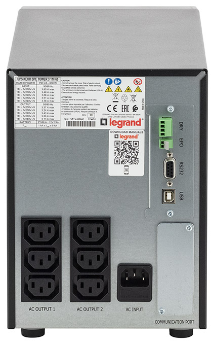 Legrand Keor ASI SPE tower 750VA UPS-enhed Interaktivt indgangsstik 0,75 kVA 600 W 6 AC stikkontakt(er)