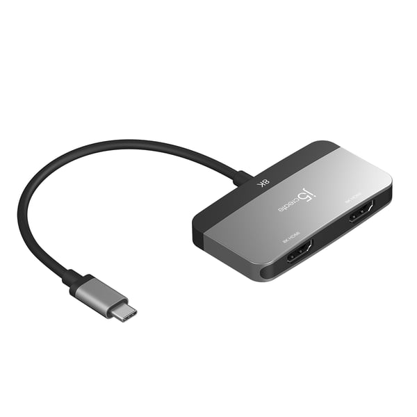 j5create JCA465-N 8K USB-C® til adapter til to HDMI™-skærme