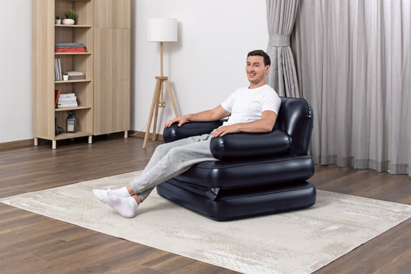 Bestway 75114 / 23 uppblåsbar solstol Svart