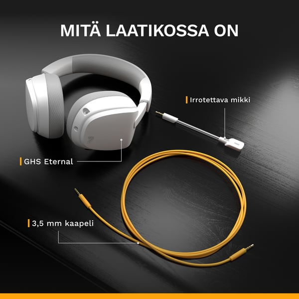 Glorious Gaming GHS Eternal Kuulokkeet Langallinen Pääpanta Pelaaminen Valkoinen