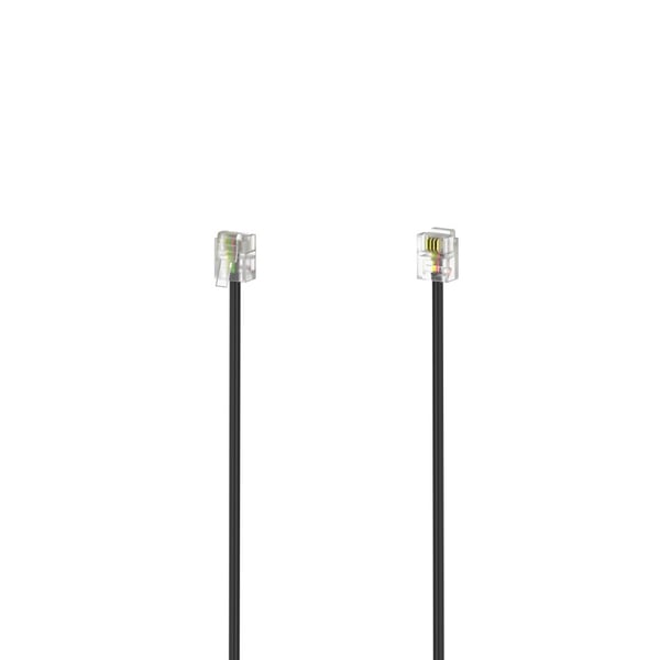 Hama 00201138 telefonkabel 6 m Sort