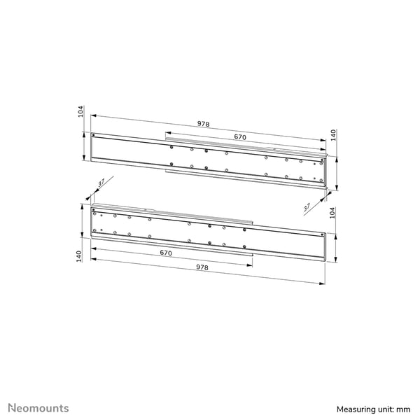 Neomounts ADM-875WH2 TV-kiinnikkeen lisävaruste