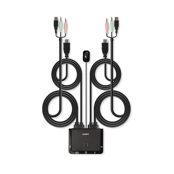 Lindy 42345 KVM-switchar Rackmontering Svart