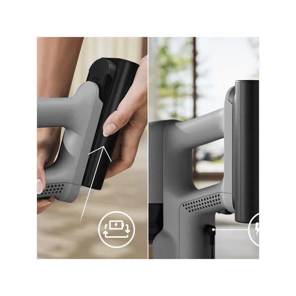 Electrolux EP72AB21UG Skaftdammsugare Batteri Torr HEPA, Skum, Mikro Utan påse 0,3 l Grå 4 Ah