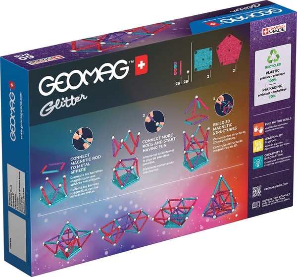 Geomag Glitter Recycled Neodymmagnetleksak