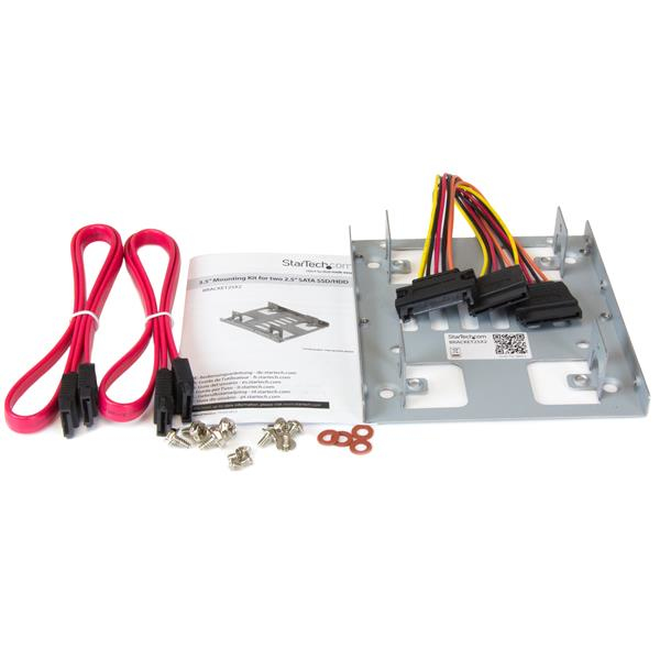 StarTech.com Dobbelt 2,5\" SATA harddiske til 3,5\" monteringsbrøndbeslag - 2-vejs HDD/SSD-beslag mi