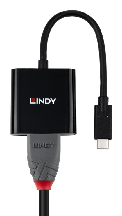 Lindy 43438 videokabeladapter 0,15 m USB Type-C HDMI Svart