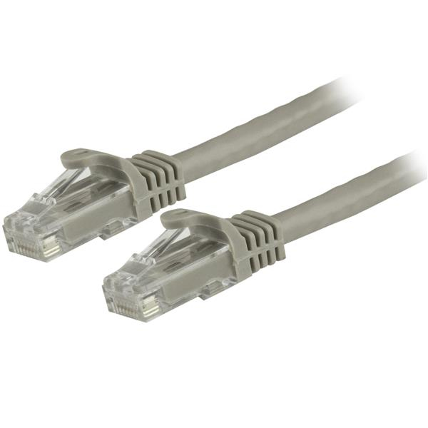 StarTech.com 1,5 m CAT6-patchkabel - 100% kopparledning - Hakfria kontakter - Grå