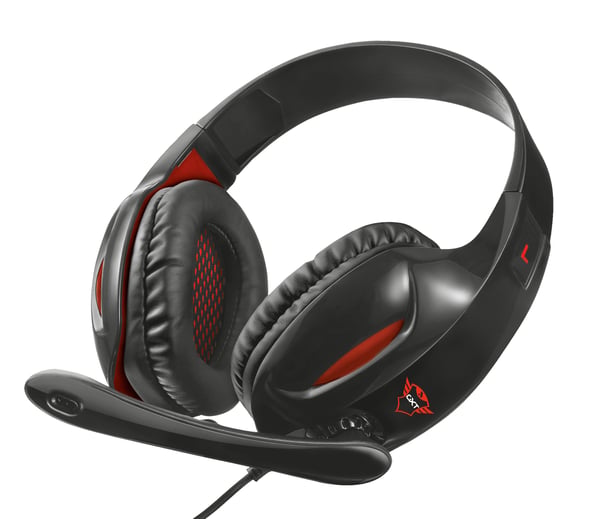 Trust GXT 330 XL Headset Ledningsført Spil Sort, Rød