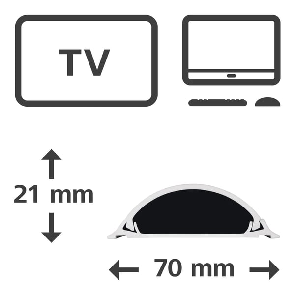 Hama 00220984 kabelorganisator Universel Kabelkanal Hvid 1 stk