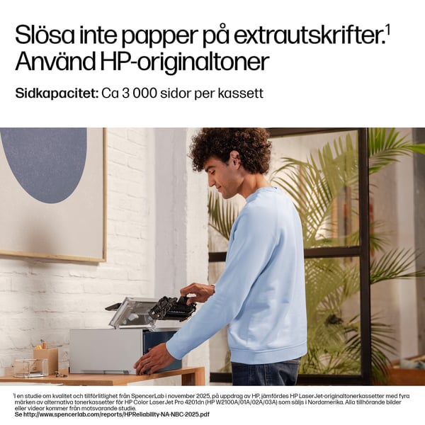 HP LaserJet Pro 4007dn Svartvit Skrivare, Endast Ethernet