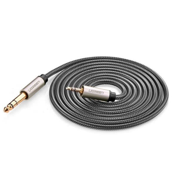 Ugreen 10628 audiokaapeli 2 m 6.35mm 3.5mm Musta