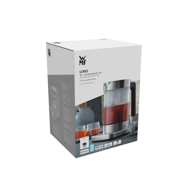 WMF Lono 0413160011 elkedel 1,7 L 3000 W Sort, Rustfrit stål, Transparent