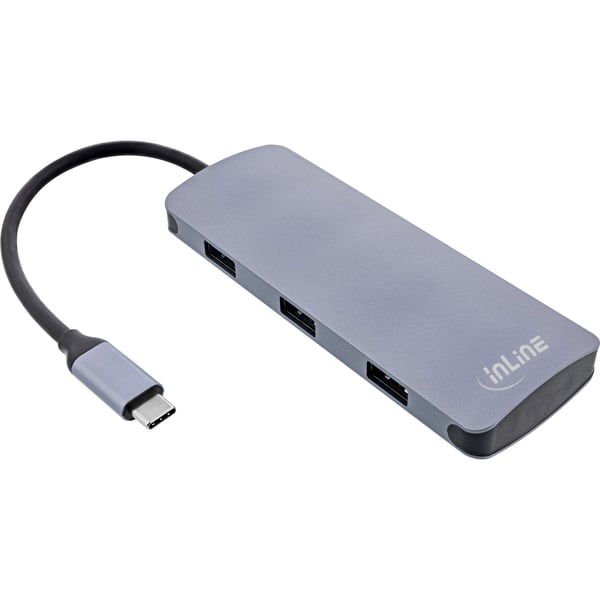 InLine 35392C gränssnittshubbar USB Type-C 10000 Mbit/s Grå