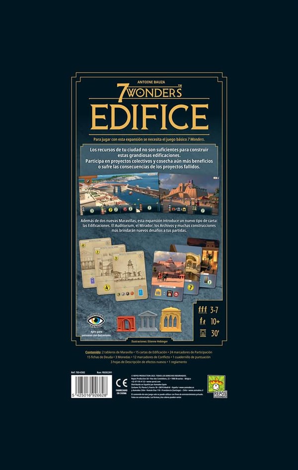 Asmodee 7 Wonders Edifice Korttipelin lisäosa Liiketaloussimulaatio