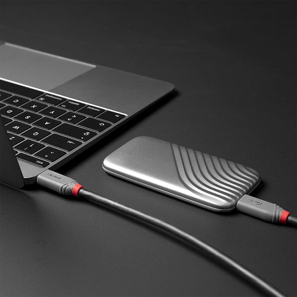Lindy 36947 USB-kaapeli USB4 Gen 3x2 0,8 m USB C Musta