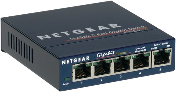 NETGEAR GS105 Hallitsematon Gigabit Ethernet (10/100/1000) Sininen