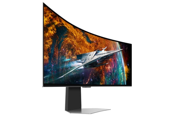 Samsung G95SC tietokoneen litteä näyttö 124,5 cm (49") 5120 x 1440 pikseliä Dual QHD OLED Hopea