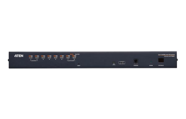 ATEN 1-lokal/fjärran delad åtkomst, 8-portars Cat 5 KVM over IP-switch med kedjekopplingsport