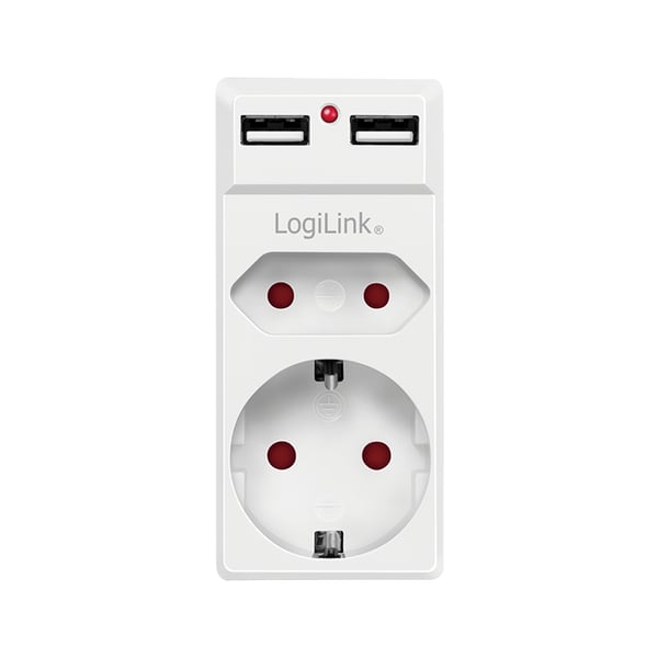 LogiLink PA0276 overspændingsbeskytter Hvid 1 AC stikkontakt(er) 230 V