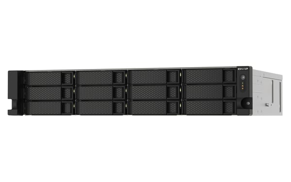QNAP TS-1273AU-RP-8G NAS- & lagringsservrar Rack (2U) Ryzen Embedded V1500B 8 GB DDR4 0 TB QNAP QTS Aluminium, Svart