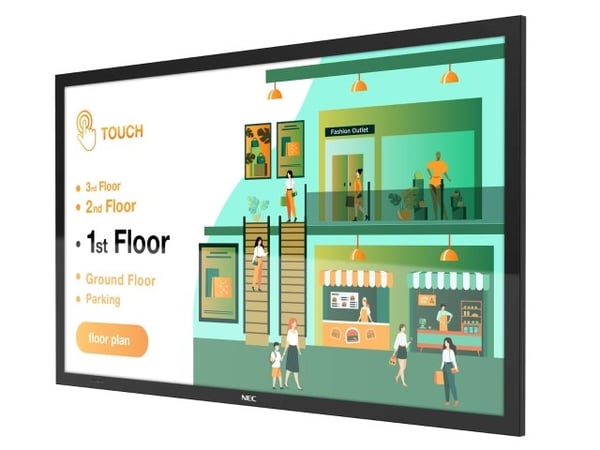 NEC MultiSync M491 Digital fladpaneldisplay 124,5 cm (49") LCD 500 cd/m² 4K Ultra HD Sort Berøringsskærm