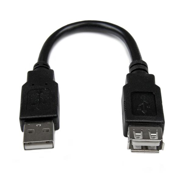 StarTech.com USBEXTAA6IN USB-kabel USB 2.0 0,152 m USB A 0,48 Gbit/sek. Sort StarTech.com USBEXTAA6IN USB-kabel USB 2.0 0,152 m USB A 0,48 Gbit/sek. Sort