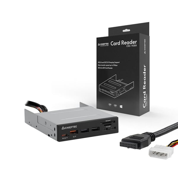 Chieftec CRD-908H kortläsare USB 3.2 Gen 1 (3.1 Gen 1) Intern Svart