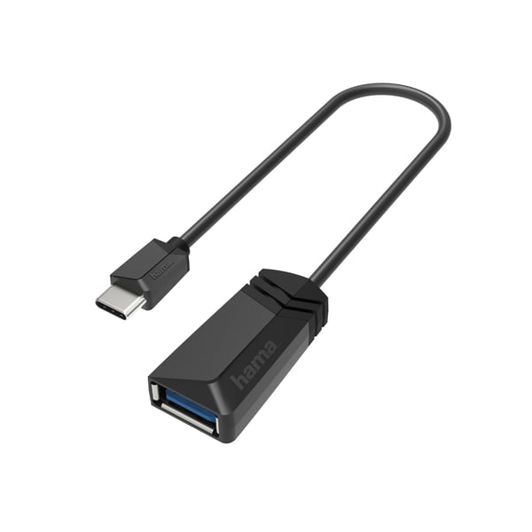 Hama 00200312 kabelomvandlare (hane/hona) USB Type-A USB Type-C Svart