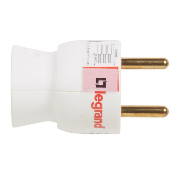 Legrand Kannettava pistotulppa 16A 2P+Z IP20 valkoinen (50101)