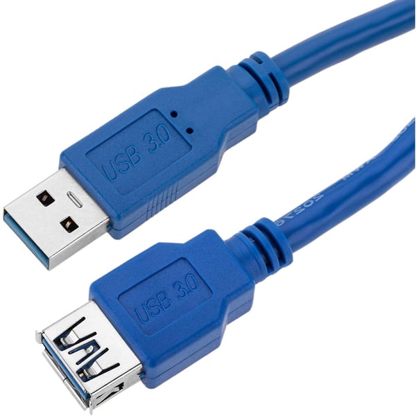 Techly 3.0m USB 3.0 A M/F USB-kabel USB 3.2 Gen 1 (3.1 Gen 1) 3 m USB A 5 Gbit/sek. Blå