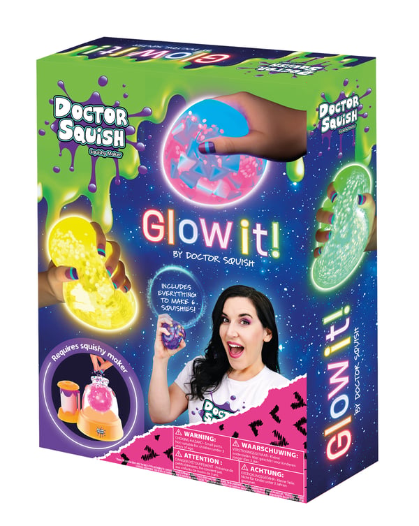 Doctor Squish Glow It! squihy-pallokoneen täyttöpakkaus