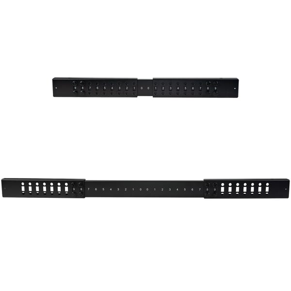 StarTech.com 12U 4-stolps öppen ram serverrack justerbar djup med hjul/nivelleringsfötter och