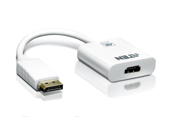 ATEN VC986-AT videokabel adapter DisplayPort HDMI Hvid