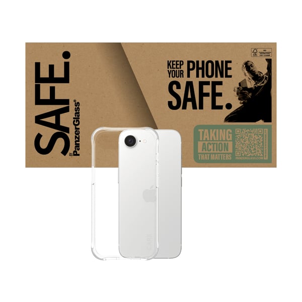 PanzerGlass SAFE. by ® TPU Case Transparent iPhone 17e | 16e