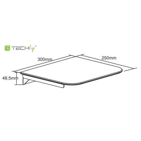Techly ICA-DRS 504 av-udstyr hylde Sort Glas