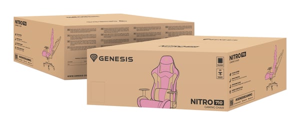 GENESIS Nitro 710 PC-pelituoli Ilmatäytteinen istuin Valkoinen
