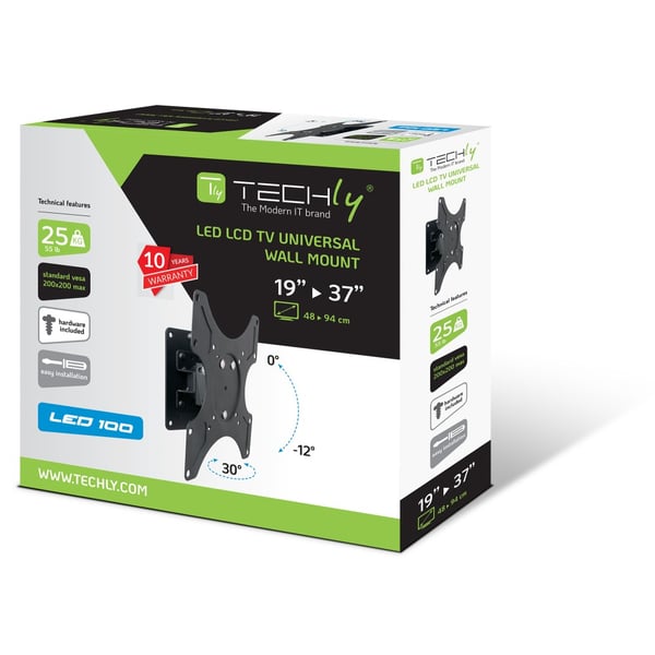 Techly ICA-LCD 2900B tv-beslag 94 cm (37") Sort