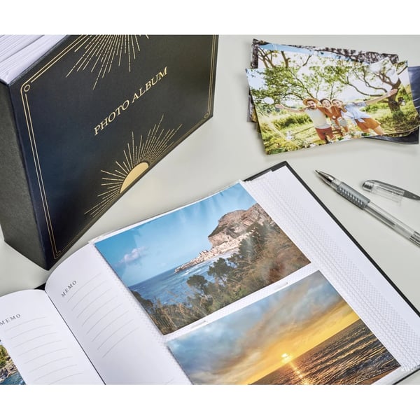 Hama Mystic Sun fotoalbum og arkbeskyttelse Sort, Guld 200 ark 10 x 15 cm